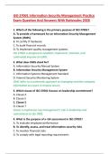 ISO 27001 Information Security Management Practice Exam 2026&colon; Questions&comma; Answers&comma; and Detailed Rationales