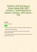 PCB 4674 &sol; PCB4674 Exam 1 & Exam 2 &lpar;Latest 2026 &sol; 2027 Updates STUDY BUNDLE PACKAGE WITH SOLUTIONS&rpar; Evolution &vert; Questions and Answers &vert; Grade A &vert; 100&percnt; Correct &lpar;Verified Answers&rpar; - FSU