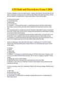 ATI Fluid and Electrolytes Exam 1 2026