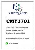 CMY3701 Assignment 1 (ANSWERS) Semester 2 2023 (636809) - DISTINCTION GUARANTEED
