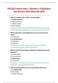 PSYC101 Practice Exam 2026&colon; Modules 1&ndash;3 Questions&comma; Answers&comma; and Detailed Rationales