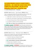 CJE BENCHMARK EXAM &num;2 QUESTIONS & ANSWERS &vert; 300 VERIFIED QUESTIONS WITH COMPLETE SOLUTIONS &vert; NCLEX-STYLE NURSING PRACTICE &vert; UPDATED 2026