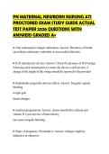 PN MATERNAL NEWBORN NURSING ATI PROCTORED EXAM STUDY GUIDE ACTUAL TEST PAPER 2026 QUESTIONS WITH ANSWERS GRADED A&plus;