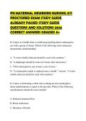 PN MATERNAL NEWBORN NURSING ATI PROCTORED EXAM STUDY GUIDE ALREADY PASSED STUDY GUIDE QUESTIONS AND SOLUTIONS 2026 CORRECT ANSWERS GRADED A&plus;