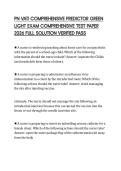 PN VATI COMPREHENSIVE PREDICTOR GREEN LIGHT EXAM COMPREHENSIVE TEST PAPER 2026 FULL SOLUTION VERIFIED PASS