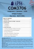 COM3706 Assignment 1 &lpar;ANSWERS&rpar; Semester 1 2026 - DISTINCTION GUARANTEED