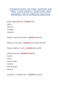 HONDROS NURS 166 FINAL EXAM &vert; 2026 UPDATED &vert; QUESTIONS WITH VERIFIED CORRECT ANSWERS &vert; COMPLETE MEDICAL-SURGICAL NURSING STUDY GUIDE
