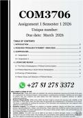COM3706 Assignment 1 &lpar;COMPLETE ANSWERS&rpar; Semester 1 2026 - DUE 24 March 2026
