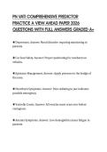 PN VATI COMPREHENSIVE PREDICTOR PRACTICE A VIEW AHEAD PAPER 2026 QUESTIONS WITH FULL ANSWERS GRADED A&plus;
