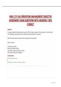 WGU C215 OA OPERATIONS MANAGEMENT OBJECTIVE ASSESSMENT EXAM QUESTIONS WITH ANSWERS &lpar;100&percnt; CORRECT