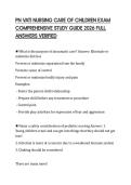 PN VATI NURSING CARE OF CHILDREN EXAM COMPREHENSIVE STUDY GUIDE 2026 FULL ANSWERS VERIFIED