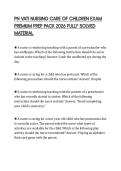 PN VATI NURSING CARE OF CHILDREN EXAM PREMIUM PREP PACK 2026 FULLY SOLVED MATERIAL