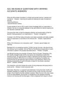 ACC 356 EXAM -1 QUESTIONS WITH VERIFIED ACCURATE ANSWERS