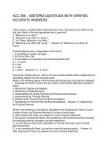ACC 356 &ndash; MIDTERM QUESTIONS WITH VERIFIED ACCURATE ANSWERS