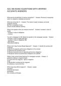 ACC 356 EXAM 2 QUESTIONS WITH VERIFIED ACCURATE ANSWERS