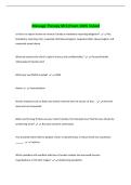 Massage Therapy MCQ Exam 100&percnt; Solved