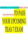 2026 ATI TEAS 7 EXAM MARCH TEAS 7 SCREENSHOTS WITH ACTUAL  EXAM QUESTIONS CONTAINING READING&comma; LANGUAGE USAGE&comma; SCIENCE AND MATH LATEST UPDATE THIS YEAR