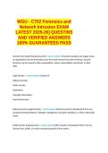 WGU - C702 Forensics and Network Intrusion EXAM LATEST 2025-26- QUESTIONS AND VERIFIED ANSWERS 100&percnt; GUARANTEED PASS