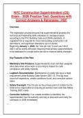 NYC Construction Superintendent &lpar;CS&rpar; Exam &ndash; 2026 Practice Test&colon; Questions with Correct Answers & Rationales &vert; PDF