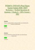 PCB4674 &sol; PCB 4674 Final Exam&colon; &lpar;Latest Update 2026 &sol; 2027&rpar; Evolution &vert; Verified Questions & Answers &vert; Grade A &vert; 100&percnt; Correct &ndash; FSU