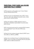 PNCB FINAL STUDY GUIDE 2026 SOLVED QUESTIONS FULLY CORRECT