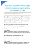 AC-HPAT EXAM Actual Exam 2026&sol;2027 Complete Questions and Verified Answers with Detailed Rationales Comprehensive Exam Preparation Guide Pass Guaranteed - A&plus; Graded