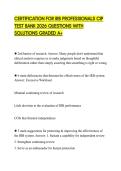 CERTIFICATION FOR IRB PROFESSIONALS CIP TEST BANK 2026 QUESTIONS WITH SOLUTIONS GRADED A&plus;