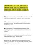 CERTIFIED RADIOLOGY ADMINISTRATOR CERTIFICATION EVALUATION EXAM 2026 QUESTIONS WITH ANSWERS GRADED A&plus;