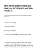 PNCB PRIMARY CARE COMPREHENSIVE EXAM 2026 QUESTIONS AND SOLUTIONS GRADED A&plus;