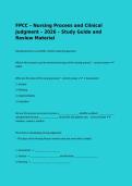 FPCC &ndash; Nursing Process and Clinical Judgment &ndash; 2026 &ndash; Study Guide and Review Material