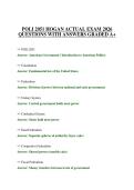 POLI 2051 HOGAN ACTUAL EXAM 2026 QUESTIONS WITH ANSWERS GRADED A&plus;
