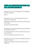 COMP&lowbar;1020 CERTIFICATION PAPER 2026 FULL SOLUTION GRADED A&plus;
