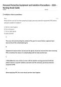 Personal Protective Equipment and Isolation Precautions &ndash; 2026 &ndash; Nursing Study Guide