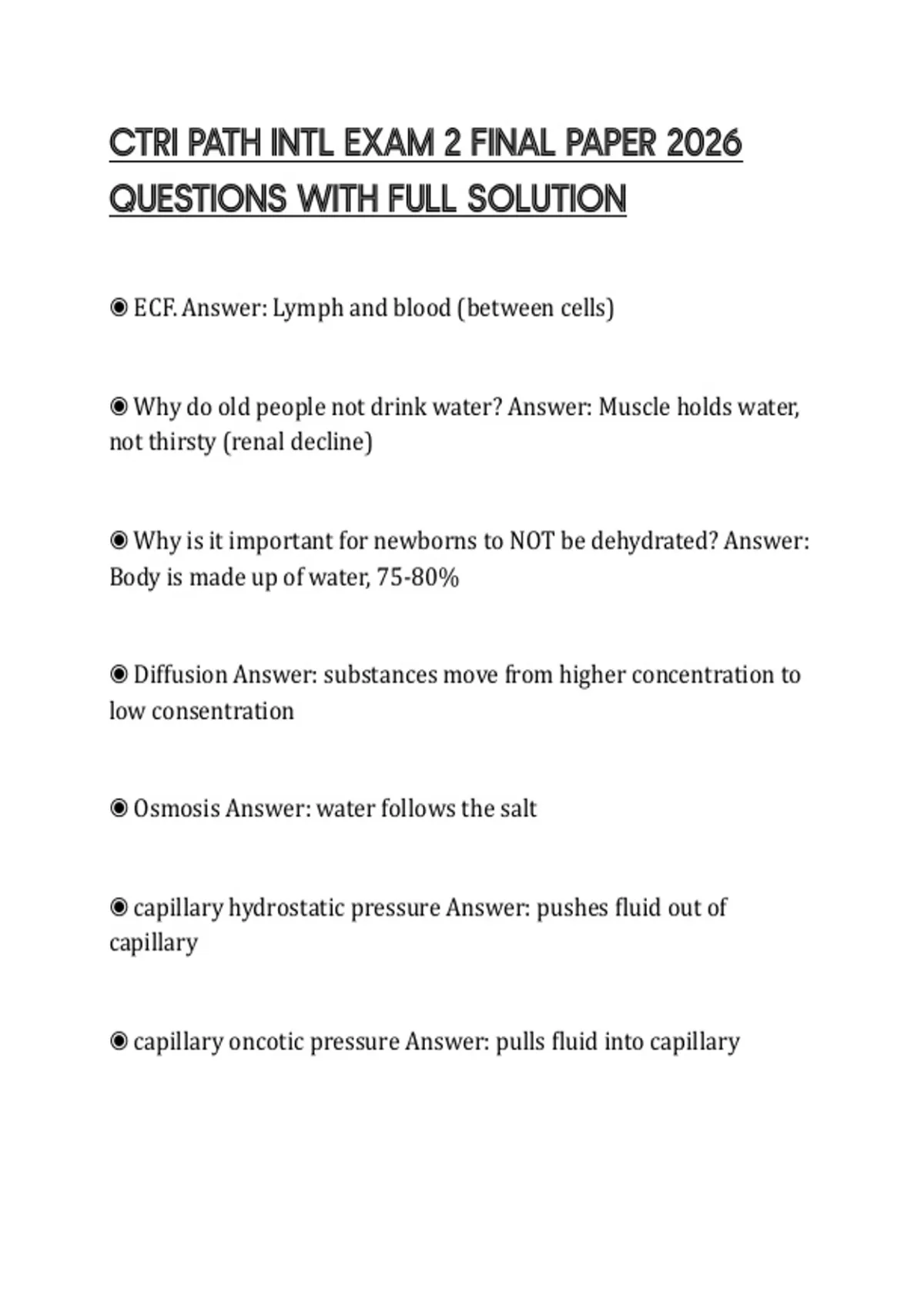 CTRI PATH INTL EXAM 2 FINAL PAPER 2026 QUESTIONS WITH FULL SOLUTION ...