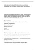 QSEN&colon; QUALITY AND SAFETY EDUCATION IN NURSING &vert; QUESTIONS AND ANSWERS &vert; 2026 UPDATE &vert; 100&percnt; CORRECT