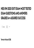 HESI RN Exit Exam 2025 &ndash; Most Tested Questions and Answers Comprehensive Review for RN Exit Exam Preparation