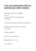FCCN 1 2026 CERTIFICATION SCRIPT FULL QUESTIONS AND CORRECT ANSWERS