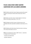 FCCN 1 2026 STUDY SHEET MASTER QUESTIONS WITH ACCURATE ANSWERS