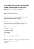 FCCN LEVEL 1 EXAM 2026 COMPREHENSIVE REVIEW BUNDLE VERIFIED ANSWERS A&plus;