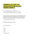WONDERLIC TEST LATEST 2026 CERTIFICATION PAPER 2026 FULL ANSWERS GRADED A&plus;