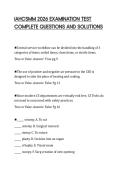IAHCSMM 2026 EXAMINATION TEST COMPLETE QUESTIONS AND SOLUTIONS