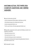 IAHCSMM ACTUAL TEST PAPER 2026 COMPLETE QUESTIONS AND VERIFIED ANSWERS
