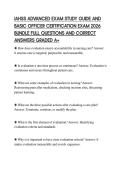 IAHSS ADVANCED EXAM STUDY GUIDE AND BASIC OFFICER CERTIFICATION EXAM 2026 BUNDLE FULL QUESTIONS AND CORRECT ANSWERS GRADED A&plus;