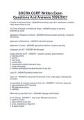 SOCRA CCRP Written Exam Questions And Answers 2026&sol;2027