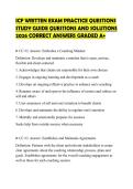 ICF WRITTEN EXAM PRACTICE QUESTIONS STUDY GUIDE QUESTIONS AND SOLUTIONS 2026 CORRECT ANSWERS GRADED A&plus;