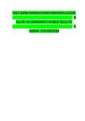Test Bank for Foundations for Population Health in Community&sol;Public Health Nursing 6th Edition by Stanhope & Lancaster &lpar;2025-2026&rpar; - Complete Chapters 1-32