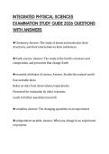 INTEGRATED PHYSICAL SCIENCES EXAMINATION STUDY GUIDE 2026 QUESTIONS WITH ANSWERS