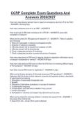 CCRP Complete Exam Questions And Answers 2026&sol;2027