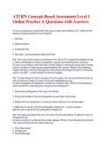 ATI RN Concept-Based Assessment Level 1 Online Practice A&colon; Questions & Answers