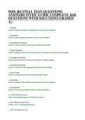 ISDS 402 FINAL TEST QUESTIONS ANSWERS STUDY GUIDE COMPLETE 2026 QUESTIONS WITH SOLUTIONS GRADED A&plus;